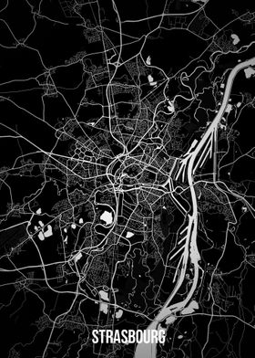 Strasbourg dark map