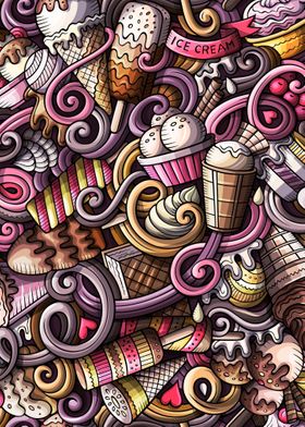 IceCream Doodle Pattern 07