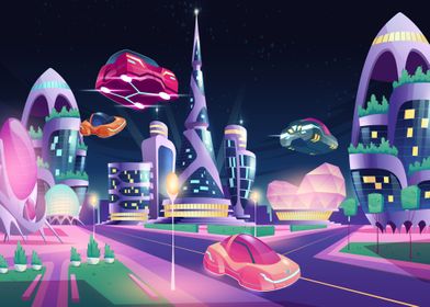 Future night city