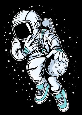 Astronaut Basketball space