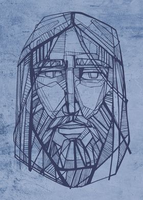 Jesus Christ face illustra