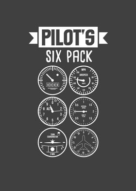 Pilots Six Pack Funny