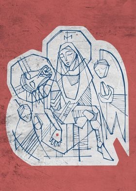 Virgin Mary holding Jesus 