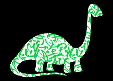 Brontosaur With Arabic