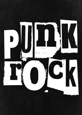 Punk Rock Music Stencil