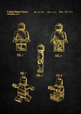 bemærkede ikke kamera Problem 3 Lego Toy Figure Patent' Poster by Jana Lara | Displate