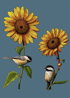 A feathered sunflower date