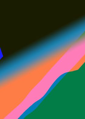 pink blue green abstract t