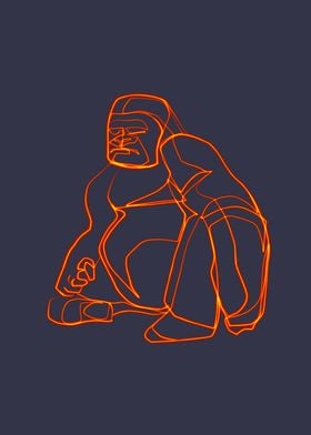 Gorilla minimal drawing
