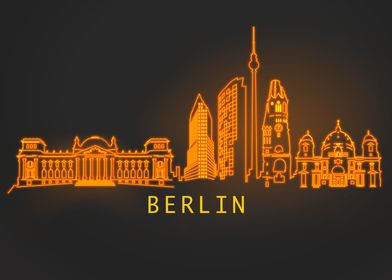 Berlin Neon Skyline