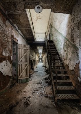 Dark Derelict Prison Cells