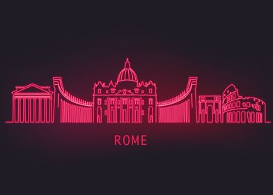 Rome Neon Skyline