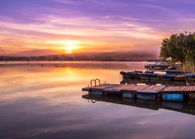 Sunrise on a lake