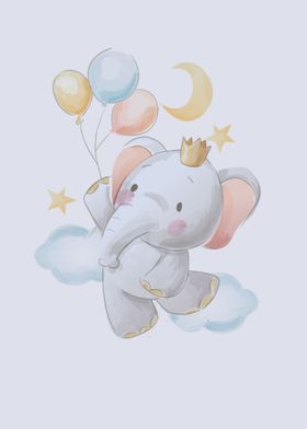 elephant and balloons