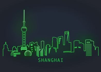 Shanghai Neon Skyline