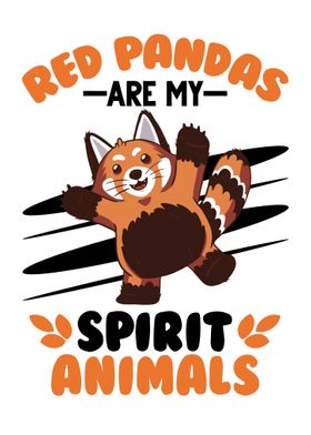 Red Panda Spirit Animal' Poster by FavoritePlates | Displate