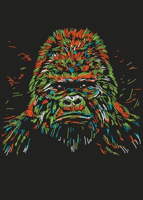 Abstract gorilla