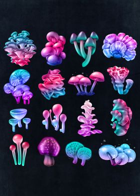 Magic Mushrooms Pattern