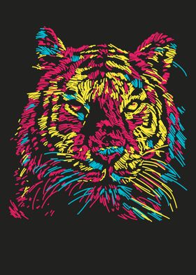 Abstract tiger