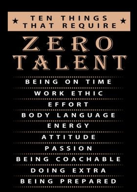 Zero Talent Motivational