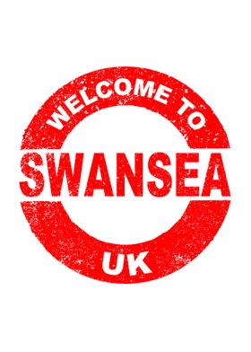 Welcome To Swansea Stamp