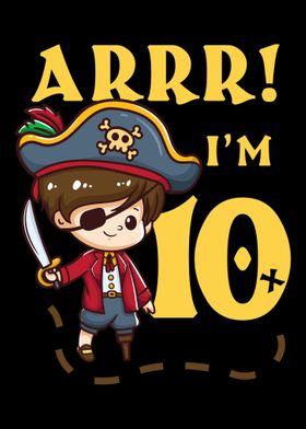 10th Birthday Pirate Capta