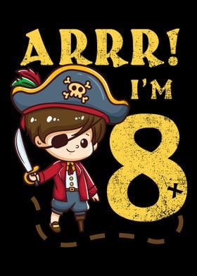 8th Birthday Pirate Captai