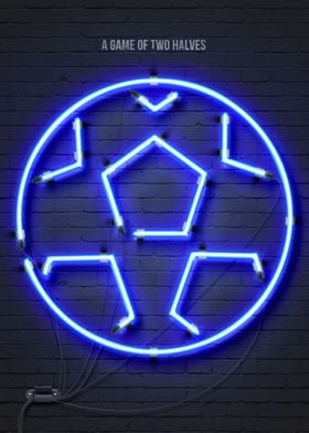 Football neon sign