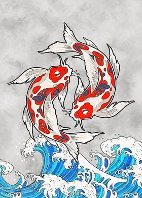 Koi and Wave