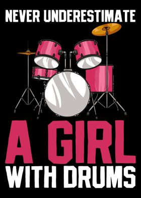 Drummer Girl Drums Player 