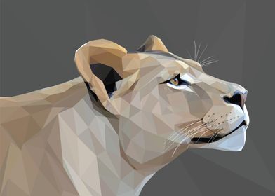 Low Poly Lioness