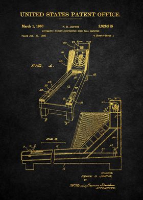 20 Skee Ball Machine Pate