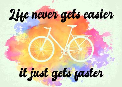 Biking Quote Watercolor