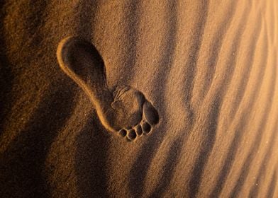 Footprint in the sand