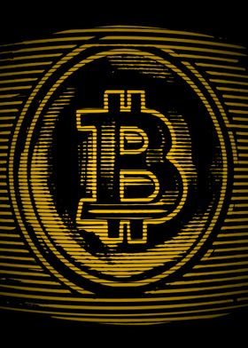 Bitcoin Line Art Logo