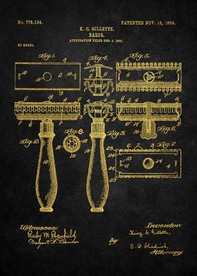 8 Gillette Razor Patent