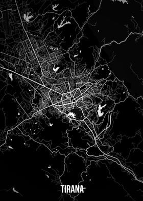 Tirana dark map