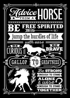 Advice From A Horse Black