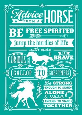 Advice From A Horse Teal