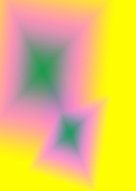 yellow pink green abstract