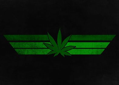 Weed Super Hero Emblem