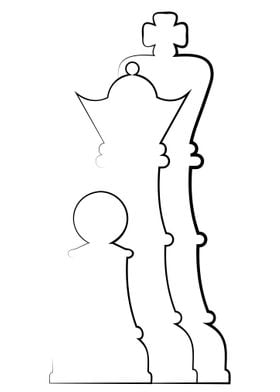 Chess piece lineart