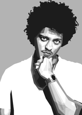 Bruno Mars ' Poster by Muhammad Renaldy | Displate