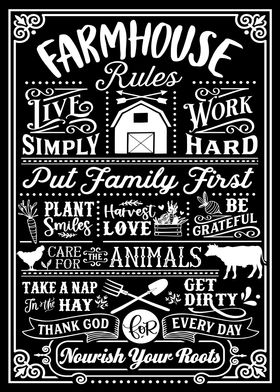 Farmhouse Rules Black