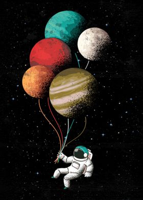 Astronaut With Balloons