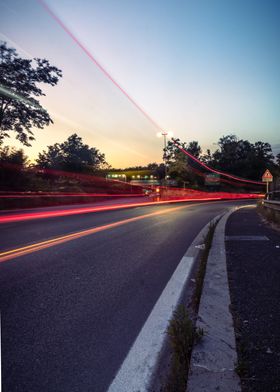 road speed neon night