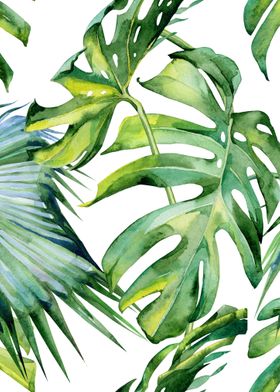 Watercolor Tropical Pat 05