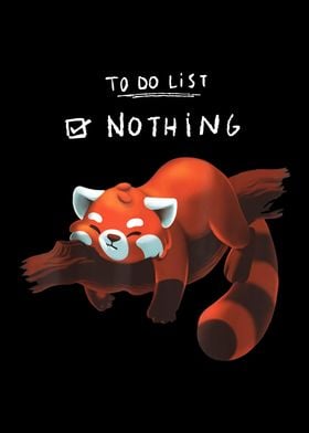 red panda cute lazy' Poster by starborn design | Displate
