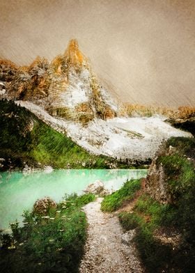 Italy Sorapiss Lake