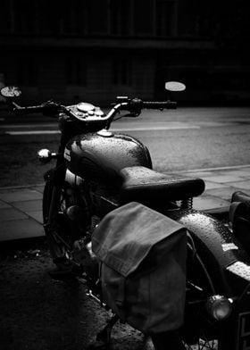 Black White Motorcycle